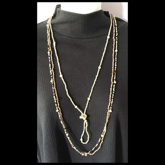 3 Strands 36” Adjustable Earth Tones Necklaces - Picture 4 of 4